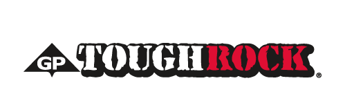 Logo of ToughRock Gypsum Board, commonly known as wallboard, gypsum board, or drywall, featuring a durable, high-performance surface designed for efficient construction applications.